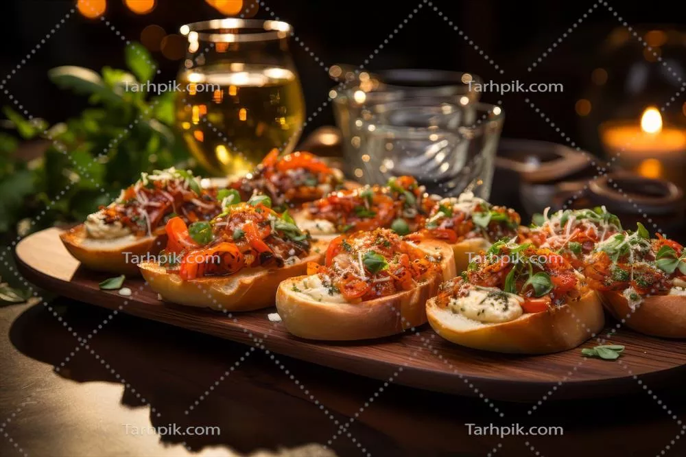 عکس چیدمان خوشمزه خوراکی‌های انگشتی ویژه کریسمس