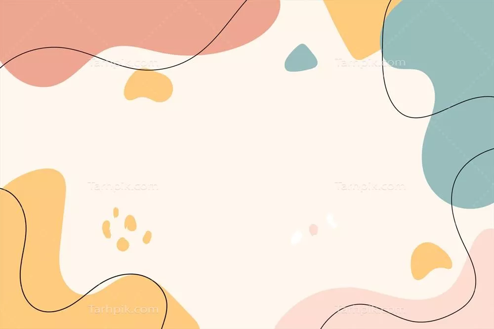 وکتور پس‌زمینه انتزاعی با طراحی دستی اشکال و ددول‌های مختلف