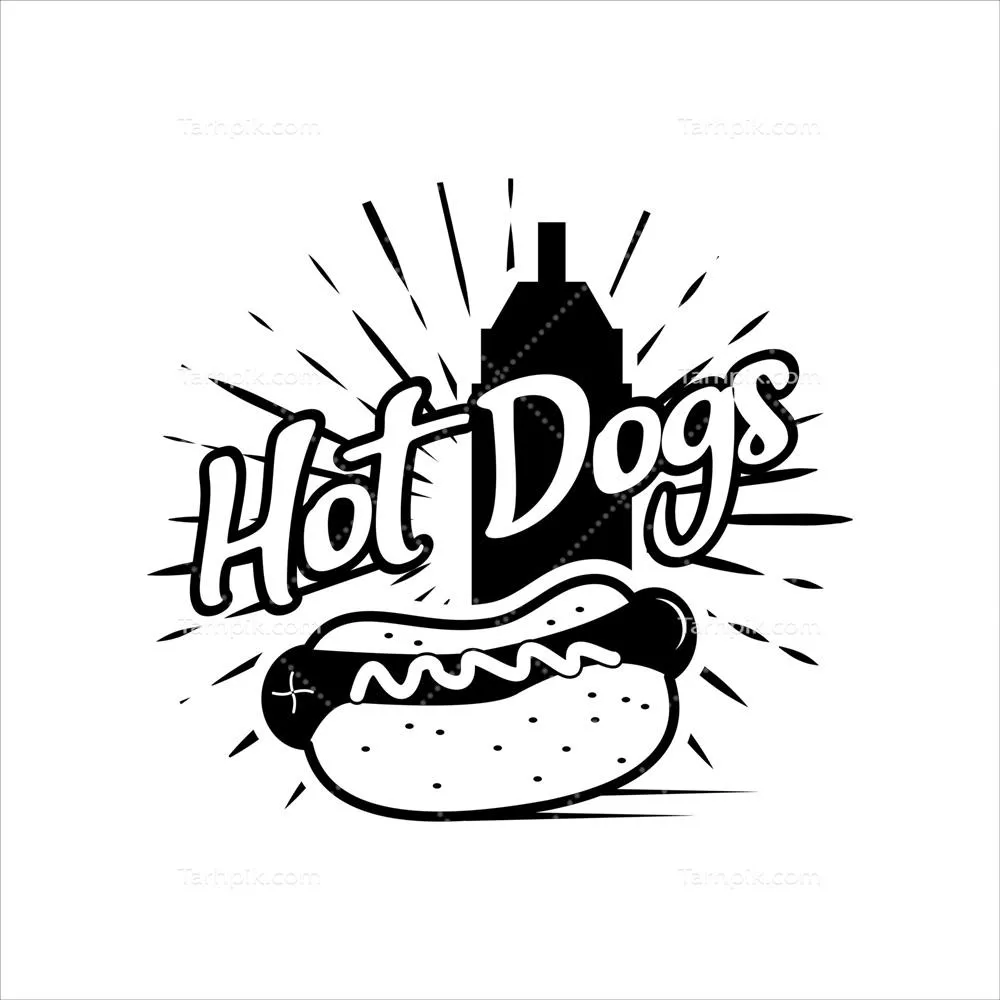 وکتور برچسب غذاهای وینتیج: هات داگ های خلاقانه و جذاب