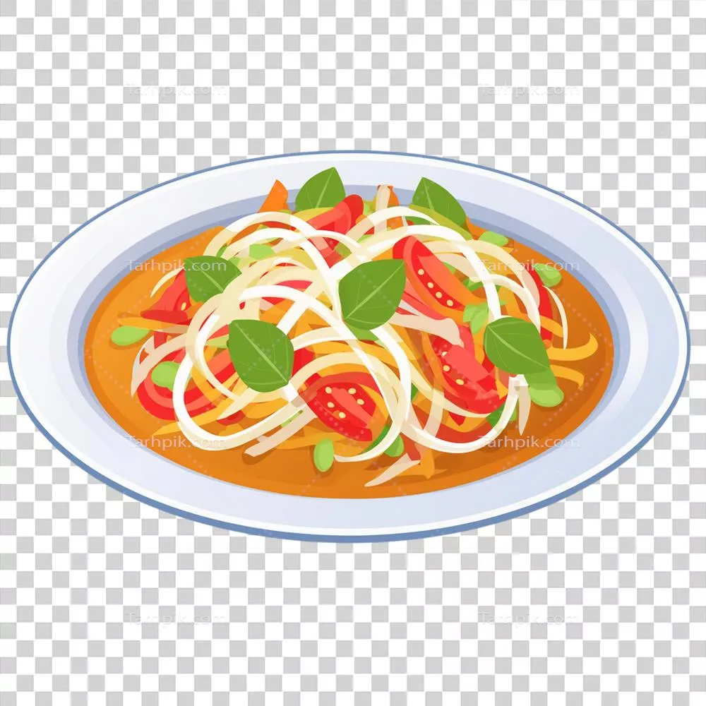 عکس دوربری سالاد پاپایا تایلندی: خوشمزگی و طراوت در هر لقمه با طعم های شرقی