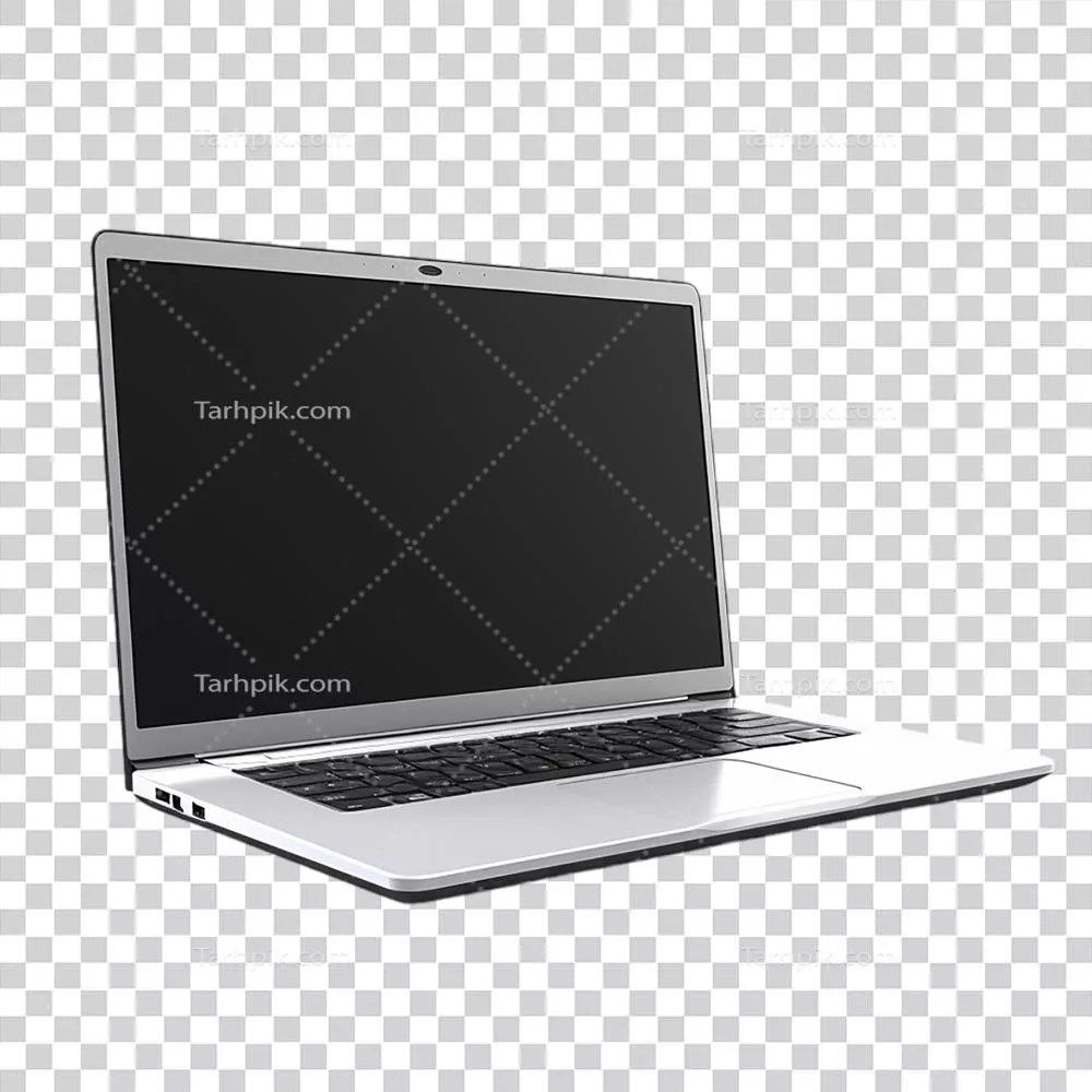 عکس دوربری تصویر لپتاپ تولید شده توسط هوش مصنوعی با پسزمینه شفاف