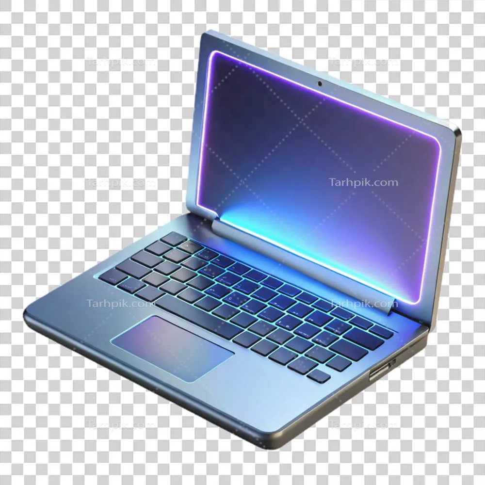 عکس دوربری رندر سه‌بعدی از لپ‌تاپ‌های آینده‌نگر و مدرن فناوری