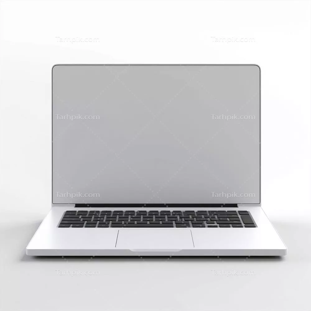 عکس تصویر یک لپ تاپ که به صورت جدا روی زمینه سفید طراحی شده است