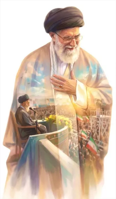 عکس با کیفیت رهبر شهید انقلاب سید علی خامنه‌ای 