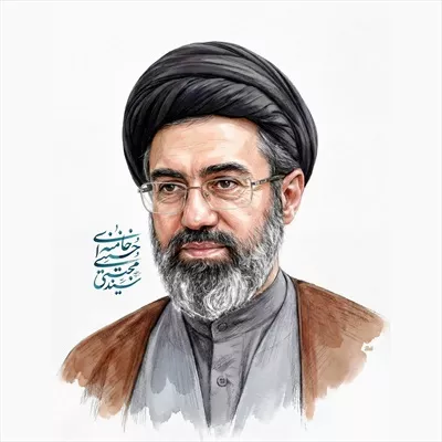 عکس گرافیکی سید مجتبی خامنه ای رهبر ایران