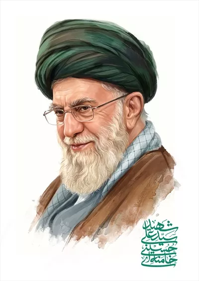 عکس گرافیکی رهبر شهید ایران سید علی حسینی خامنه ای