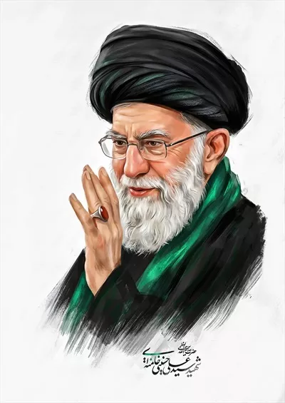 عکس گرافیکی رهبر شهید ایران سید علی خامنه ای