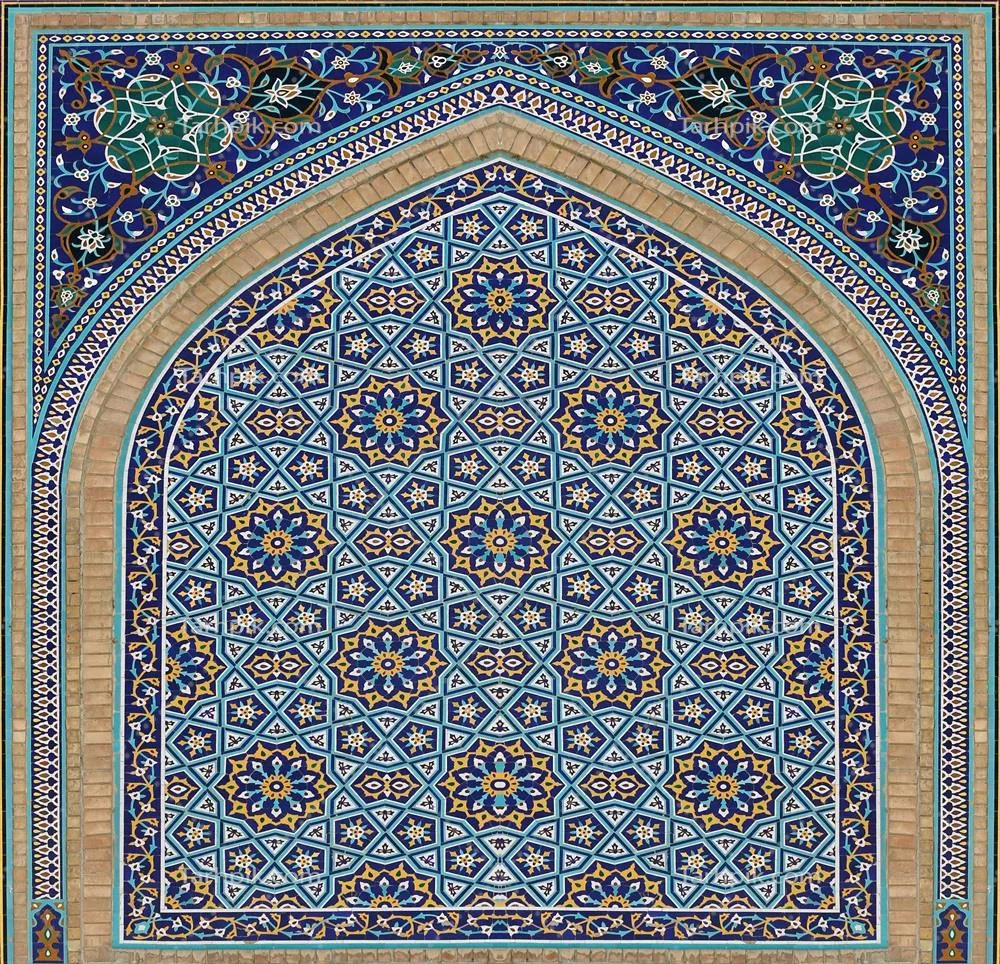 عکس کاشی کاری محراب هنر اسلامی