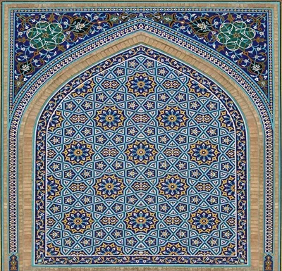 عکس کاشی کاری محراب هنر اسلامی