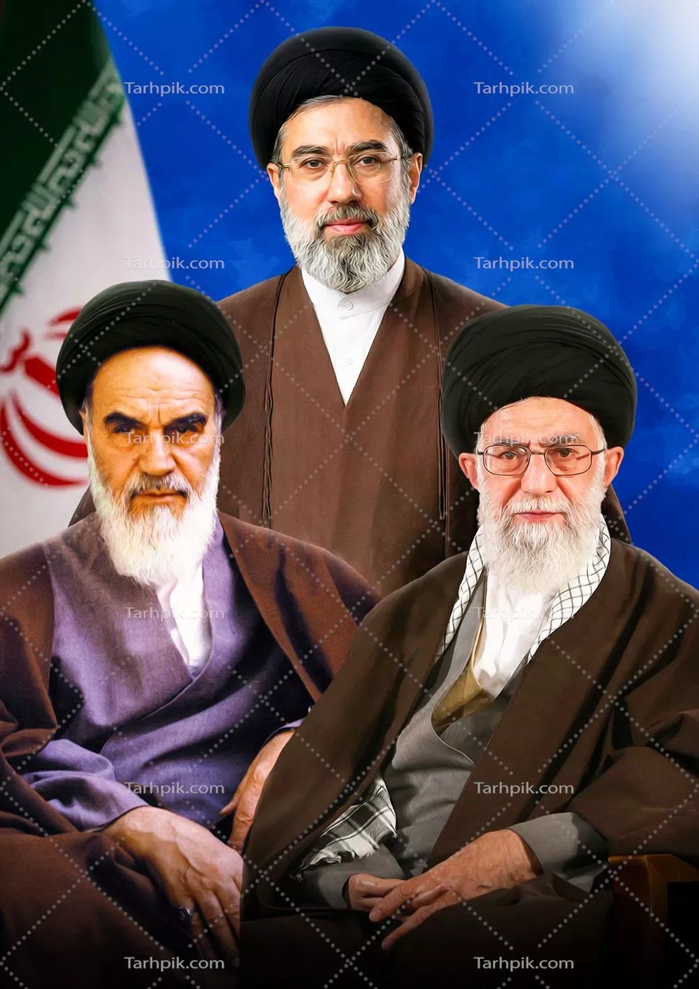 عکس رهبران انقلاب جمهوری اسلامی در کنار همدیگر