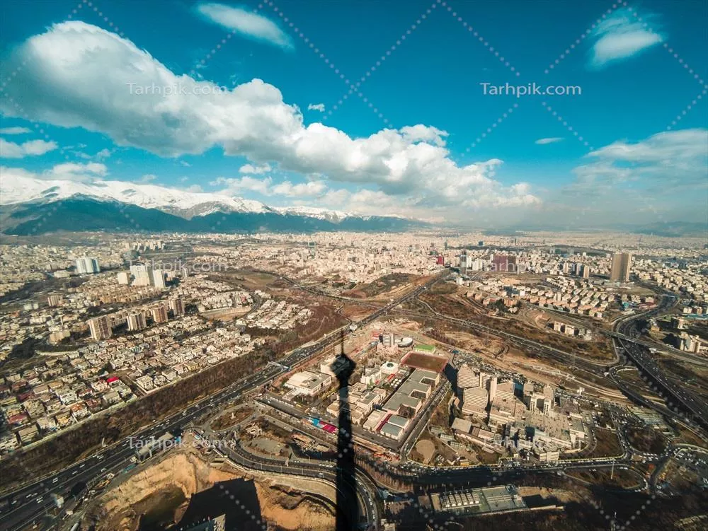 عکس با کیفیت نمای زیبای شهر تهران و هوای تمیز پایتخت