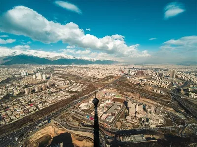 عکس با کیفیت نمای زیبای شهر تهران و هوای تمیز پایتخت