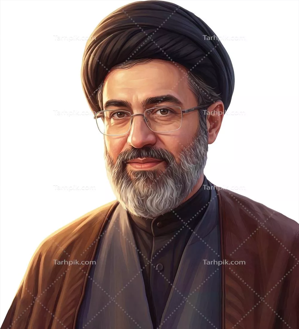عکس با کیفیت آیت الله سید مجتبی خامنه ای با پس زمینه سفید