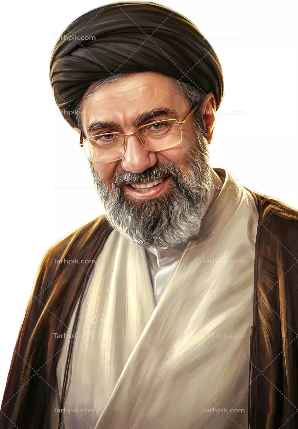 عکس با کیفیت چهره خندان سید مجتبی خامنه ای 