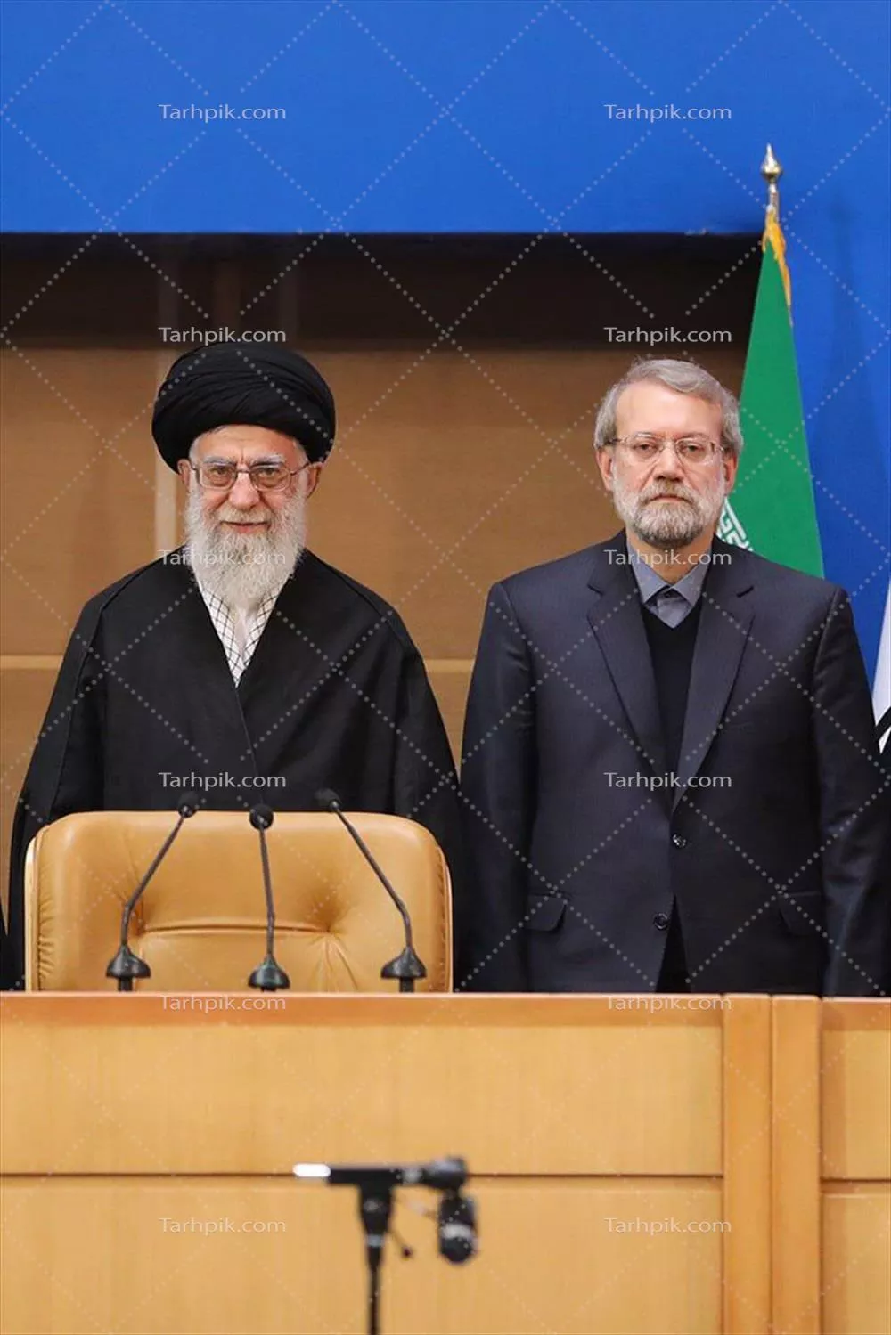 عکس شهیدان سید علی خامنه ای و دکتر علی لاریجانی