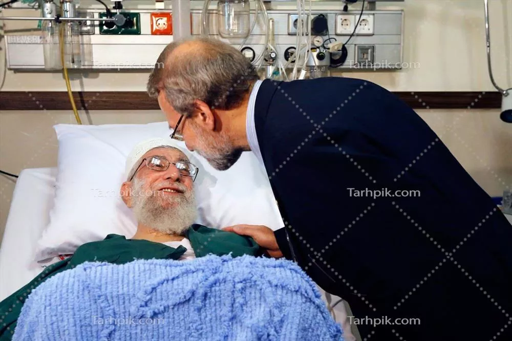عکس عیادت دکتر علی لاریجانی از رهبر انقلاب