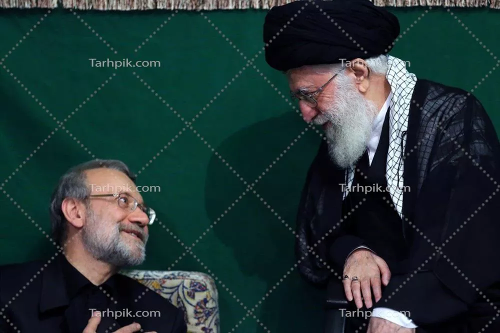 عکس رهبر شهید انقلاب و شهید علی لاریجانی