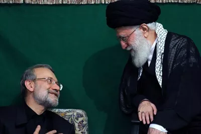عکس رهبر شهید انقلاب و شهید علی لاریجانی