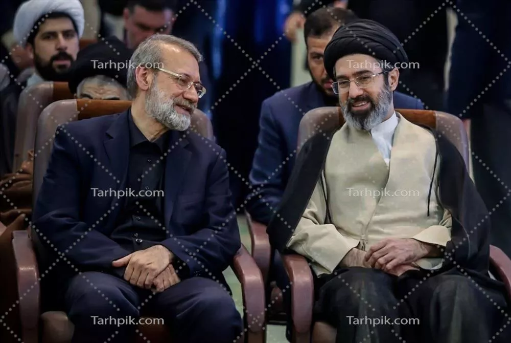 عکس رهبر انقلاب و شهید علی لاریجانی