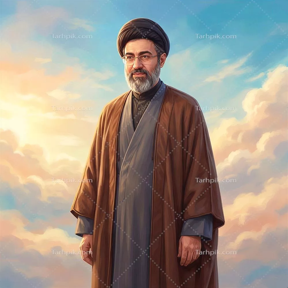 عکس ایستاده مقام معظم رهبری آیت الله خامنه ای