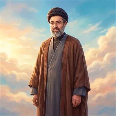 عکس ایستاده مقام معظم رهبری آیت الله خامنه ای