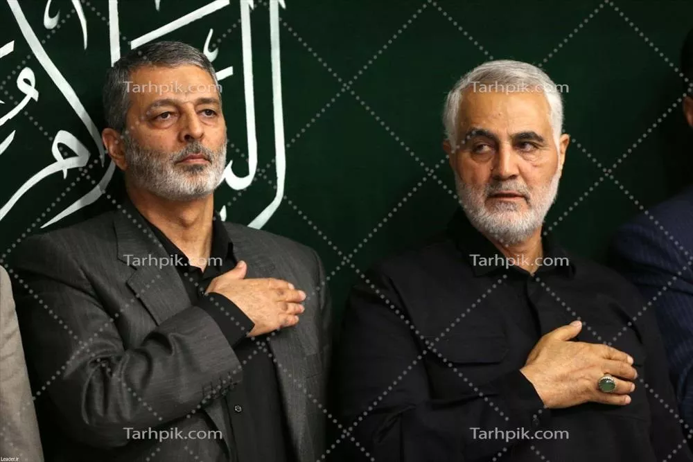 عکس شهیدان موسوی و سلیمانی در حال عزاداری
