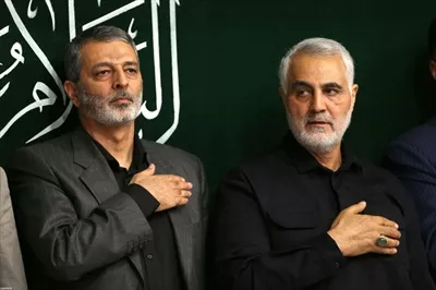 عکس شهیدان موسوی و سلیمانی در حال عزاداری