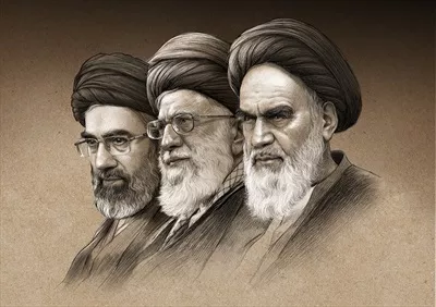 عکس تاریخی امام خمینی، آیت الله خامنه ای و سید مجتبی خامنه ای در کنار هم