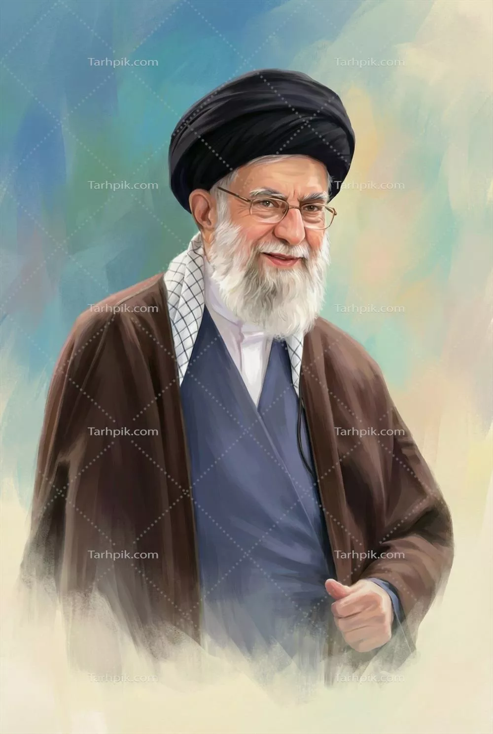 عکس گرافیکی شهید آیت الله سید علی خامنه ای