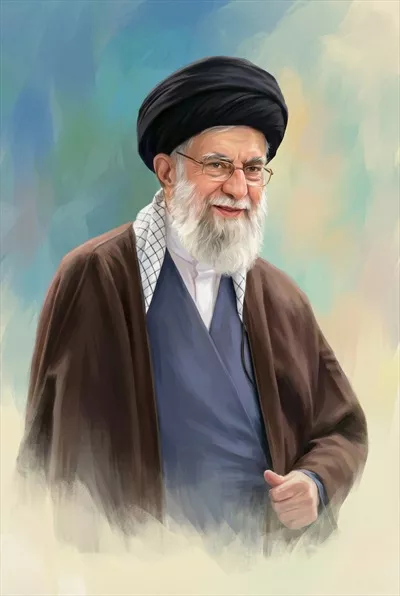 عکس گرافیکی شهید آیت الله سید علی خامنه ای