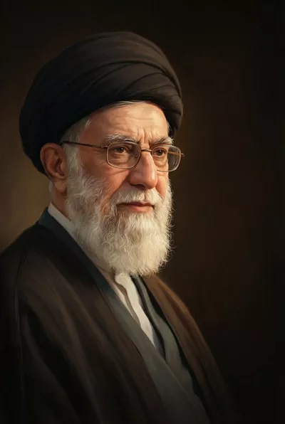 عکس نگاه با ابهت سید علی خامنه ای سرور شهیدان انقلاب اسلامی