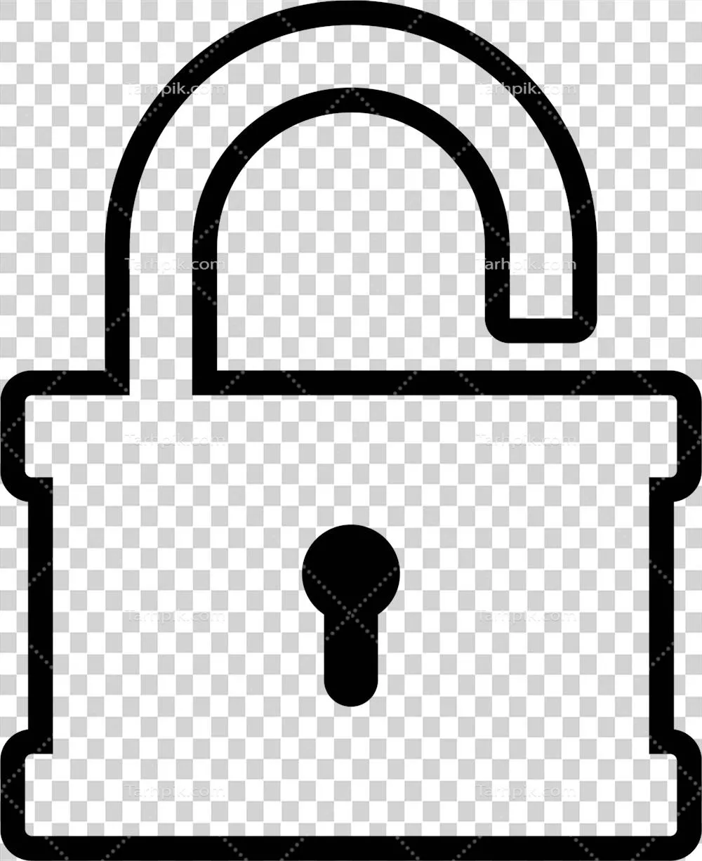 عکس دوربری آیکون قفل با طراحی تخت - کلیپ آرت با کیفیت بالا