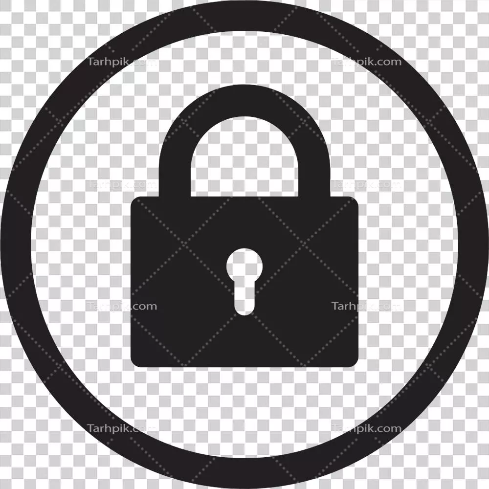 عکس دوربری آیکون قفل در سبک فلت - طراحی و گرافیک