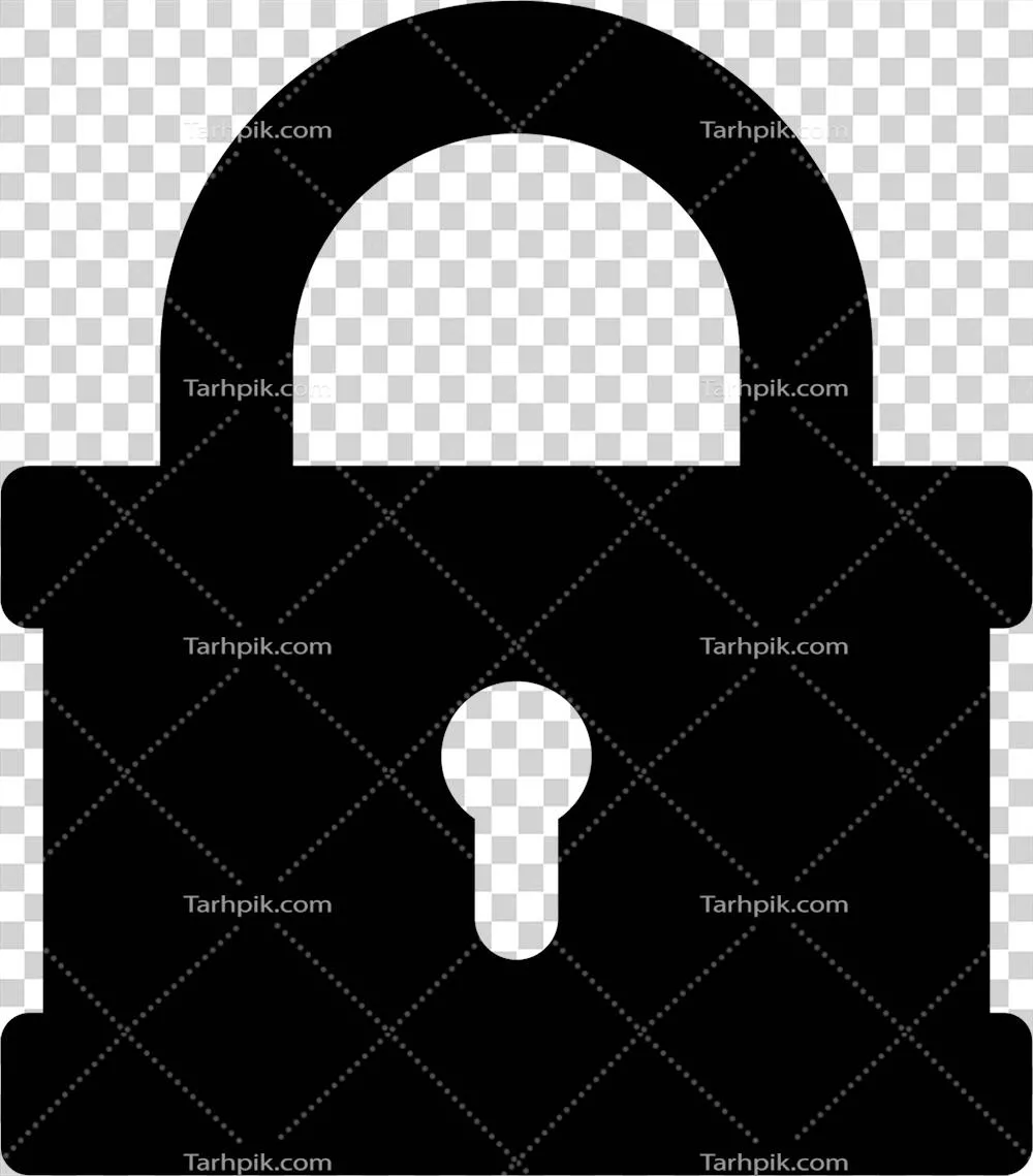 عکس دوربری آیکون قفل در سبک تخت - هنر گرافیکی با کیفیت بالا