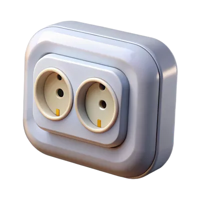 عکس دوربری سوکت هوشمند و زیبای هنری با قابلیت USB و پسزمینه شفاف