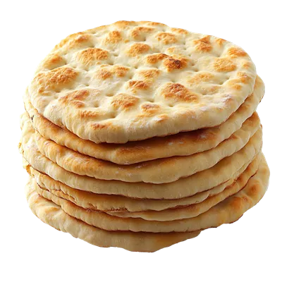 عکس دوربری نحوه تهیه نان مسطح زیبا بر روی پسزمینه شفاف