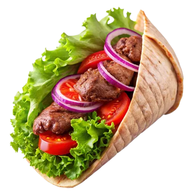 عکس دوربری تصویر با کیفیت بالا از غذای خوشمزه و آب‌دار در پس‌زمینه سفید