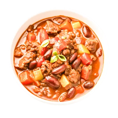 عکس دوربری دستور تهیه کاسه چیلی خوشمزه با گوشت گوساله و لوبیا قرمز تند