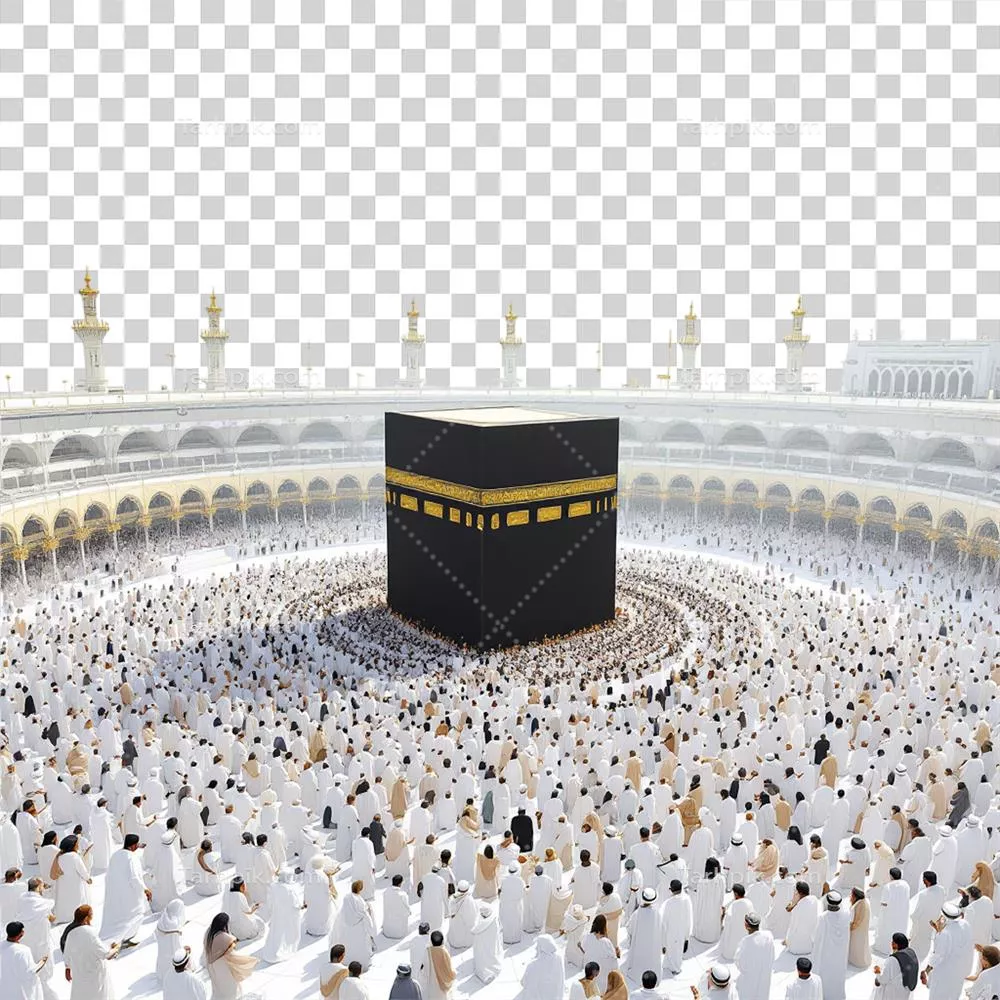 عکس دوربری کعبه، مقدسترین مکان در دین اسلام و مرکز توجه مسلمانان