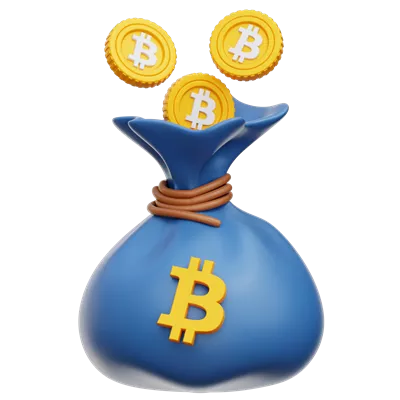 عکس دوربری تصویر سه بعدی کیف پول بیت کوین با طراحی مدرن و جذاب