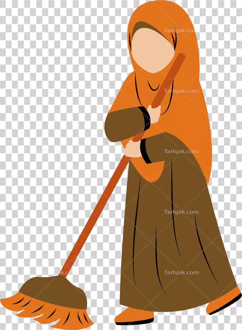 عکس دوربری تصویری از فعالیتهای روزانه یک زن مسلمان در زندگی روزمره و فرهنگی