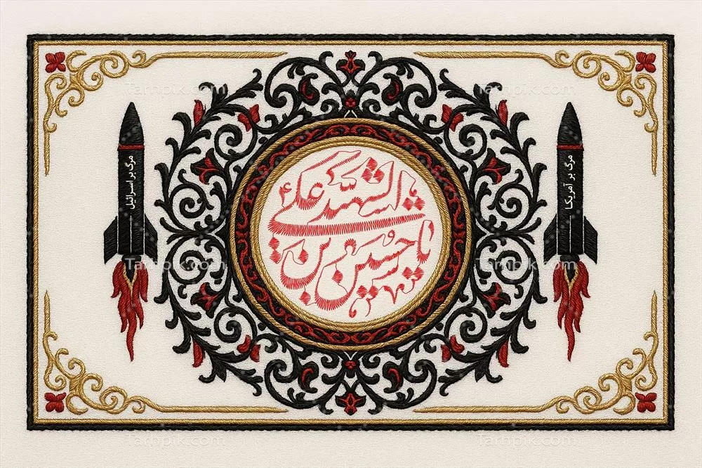 عکس کتیبه یا حسین بن علی شهید