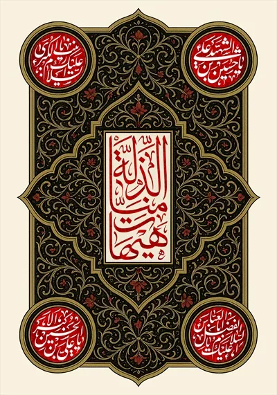 عکس کتیبه هیهات من الذله