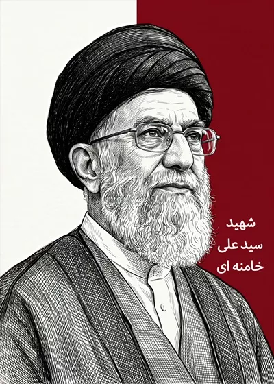 عکس نقاشی شهید سید علی خامنه ای