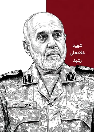 عکس نقاشی شهید غلامعلی رشید