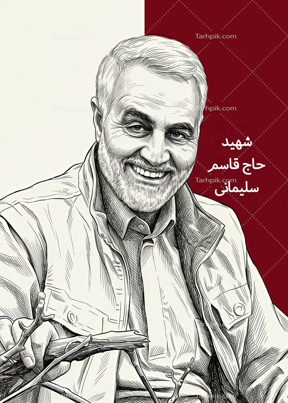 عکس نقاشی شهید حاج قاسم سلیمانی