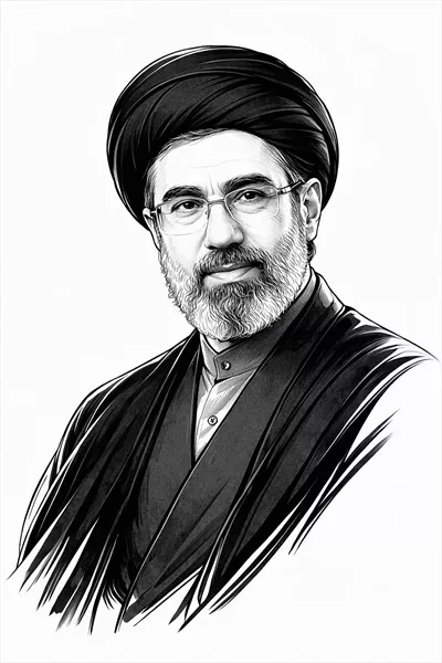 عکس نقاشی سید مجتبی خامنه ای