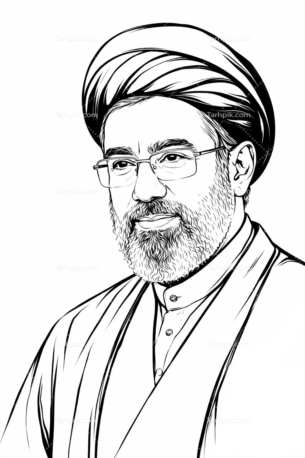 عکس سید مجتبی خامنه ای خطی
