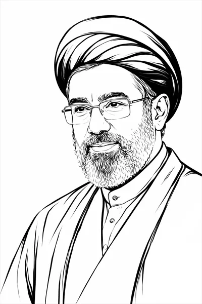عکس سید مجتبی خامنه ای خطی