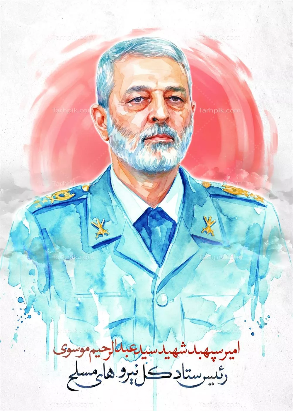 عکس گرافیکی امیر سپهبد شهید سید عبدالرحیم موسوی 
